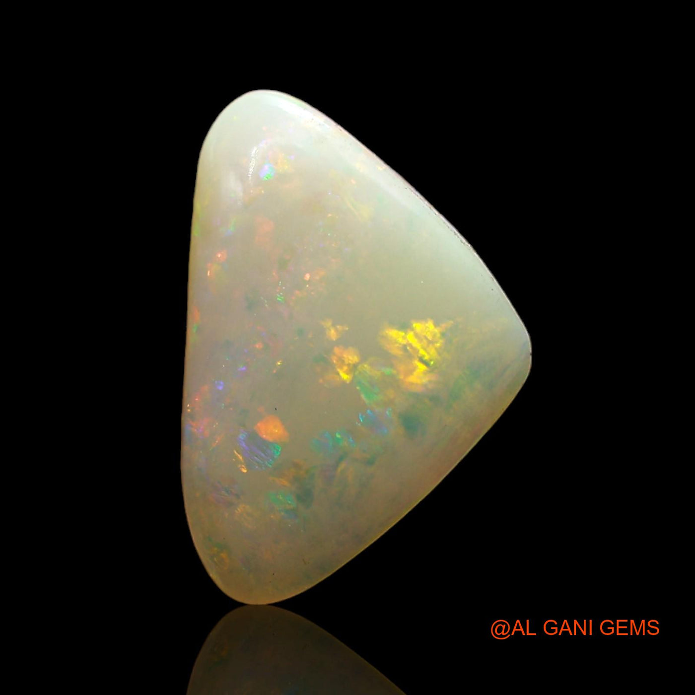 2.00 Cts Natural Australian Fire Opal Loose Gemstone Trillion Cabochon 14x9x3 mm AD-111