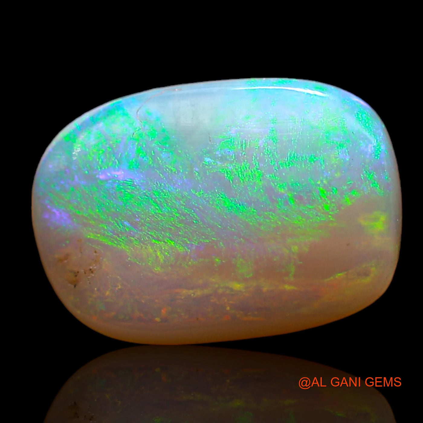 2.00 Cts Natural Australian Fire Opal Loose Gemstone Oval Cabochon 13x9x2 mm AD-113