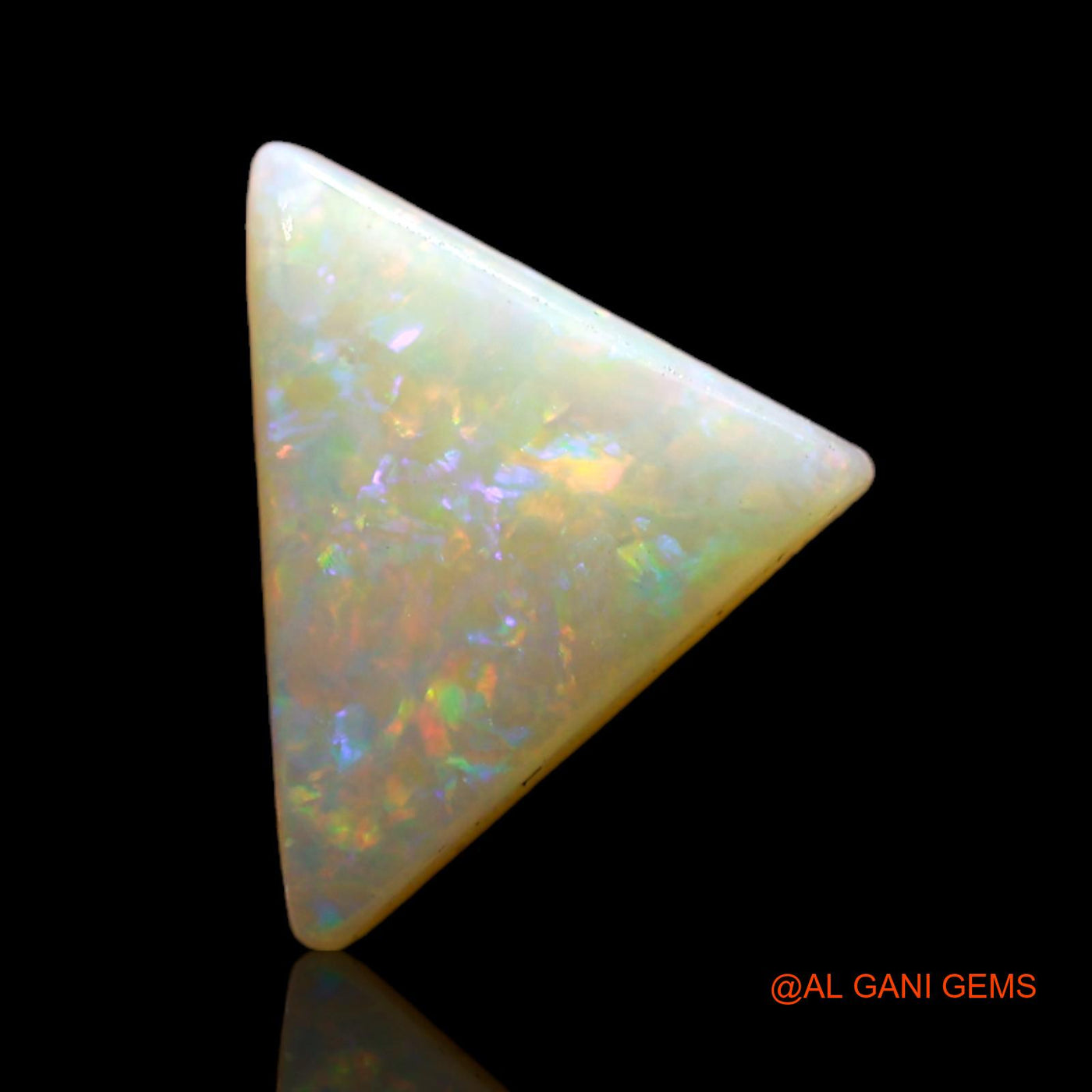 2.00 Cts Natural Australian Fire Opal Trillion Cabochon Loose Gemstone For Jewelry 11x9x4 mm AD-114