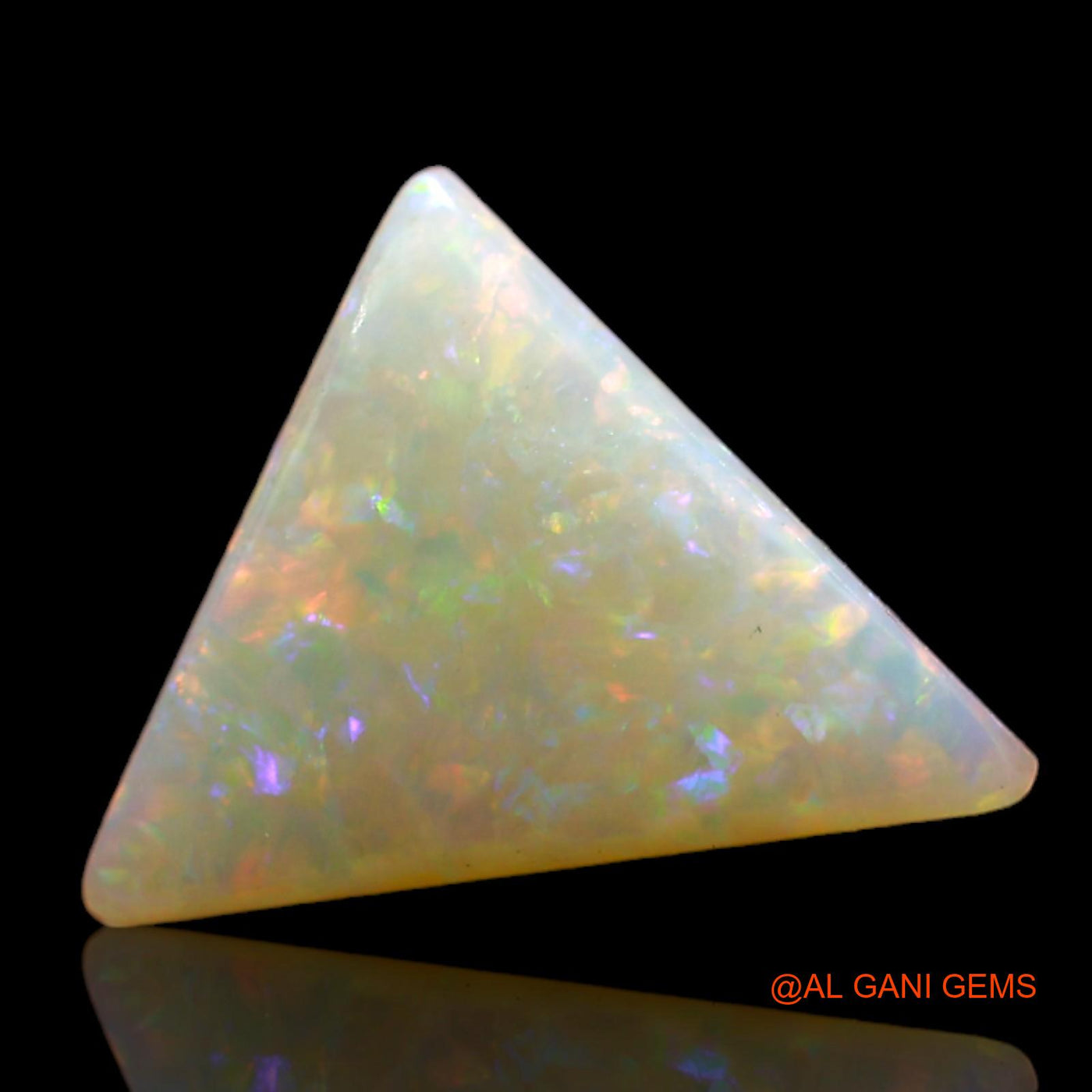 2.00 Cts Natural Australian Fire Opal Trillion Cabochon Loose Gemstone For Jewelry 11x9x4 mm AD-114
