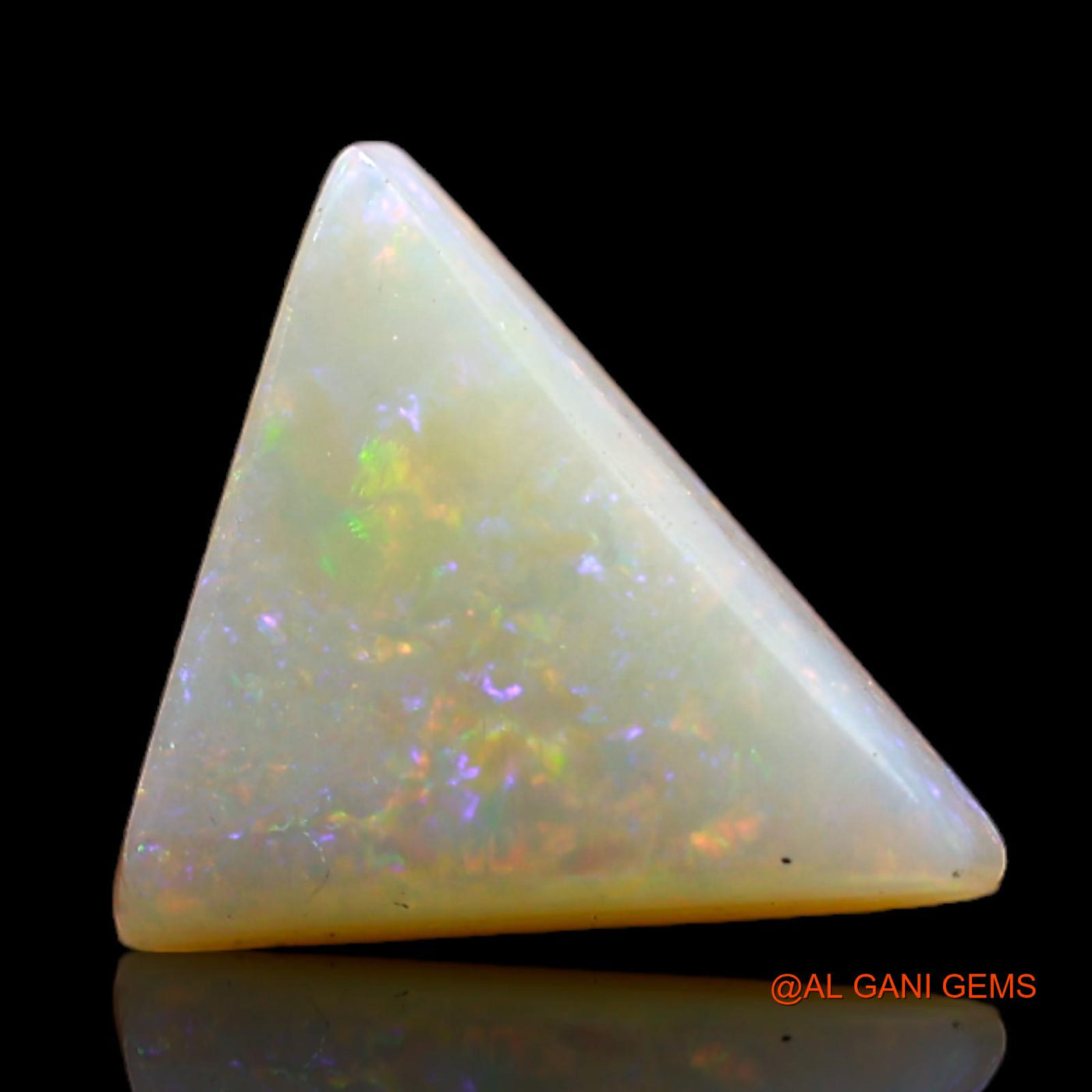 2.00 Cts Natural Australian Fire Opal Trillion Cabochon Loose Gemstone For Jewelry 11x9x4 mm AD-114