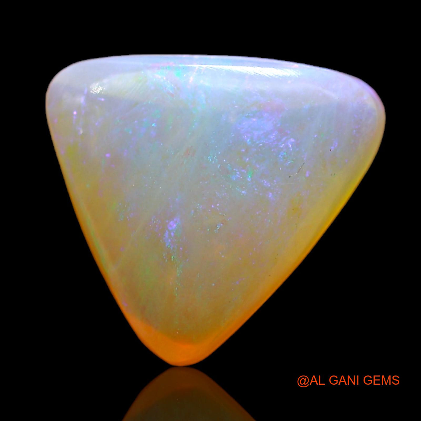 3.00 Cts Natural Australian Fire Opal Loose Gemstone Trillion Cabochon 12x11x5 mm AD-116
