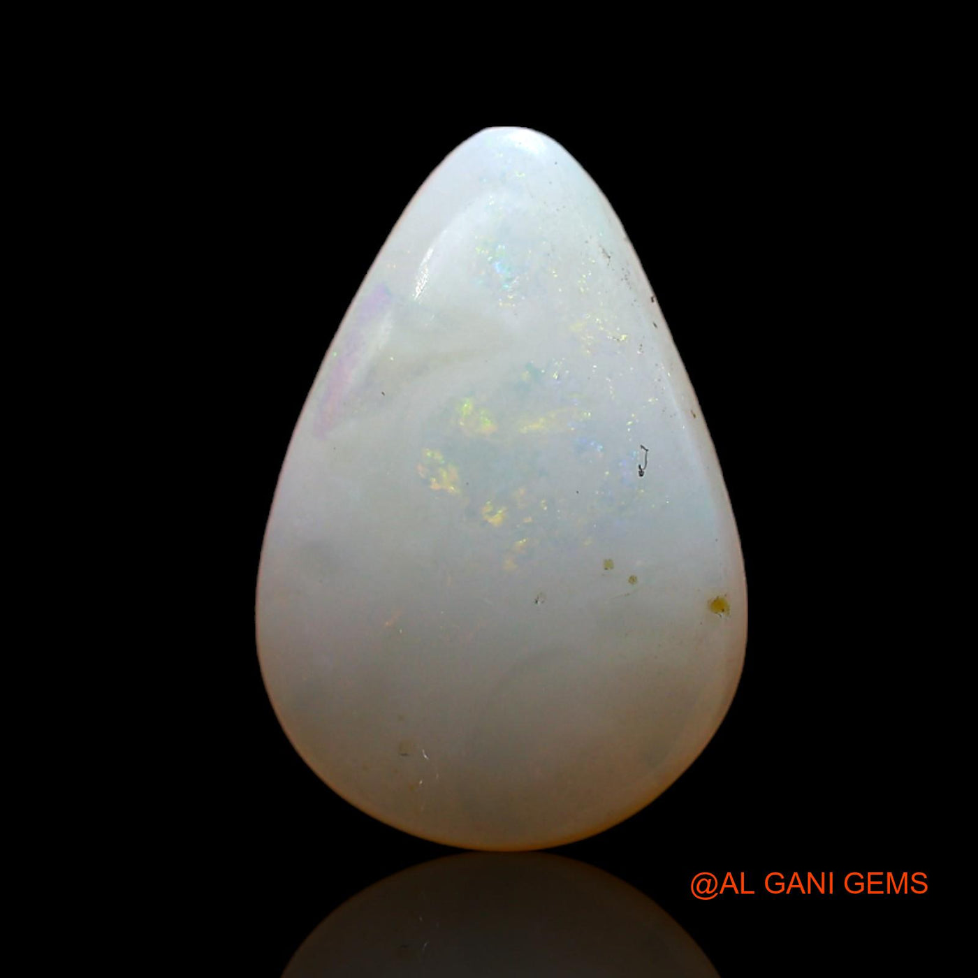 3.00 Cts Unheated Australian Fire Opal Loose Gemstone Pear Cabochon Natural 14x10x3 mm AD-117