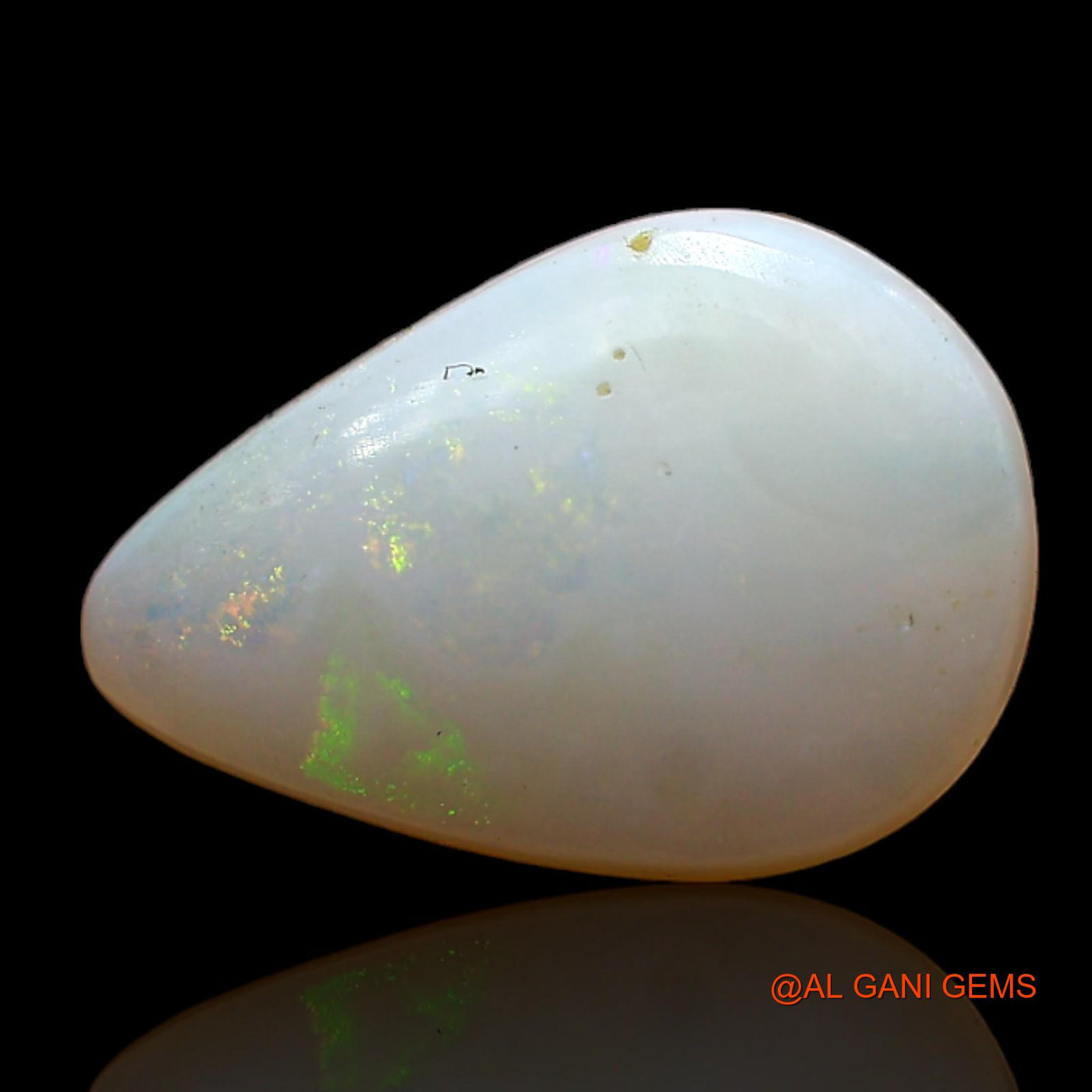 3.00 Cts Unheated Australian Fire Opal Loose Gemstone Pear Cabochon Natural 14x10x3 mm AD-117