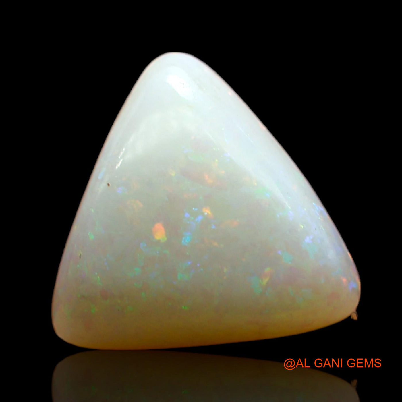 3.00 Cts Natural Australian Fire Opal Loose Gemstone Trillion Cabochon 11x11x4 mm AD-119