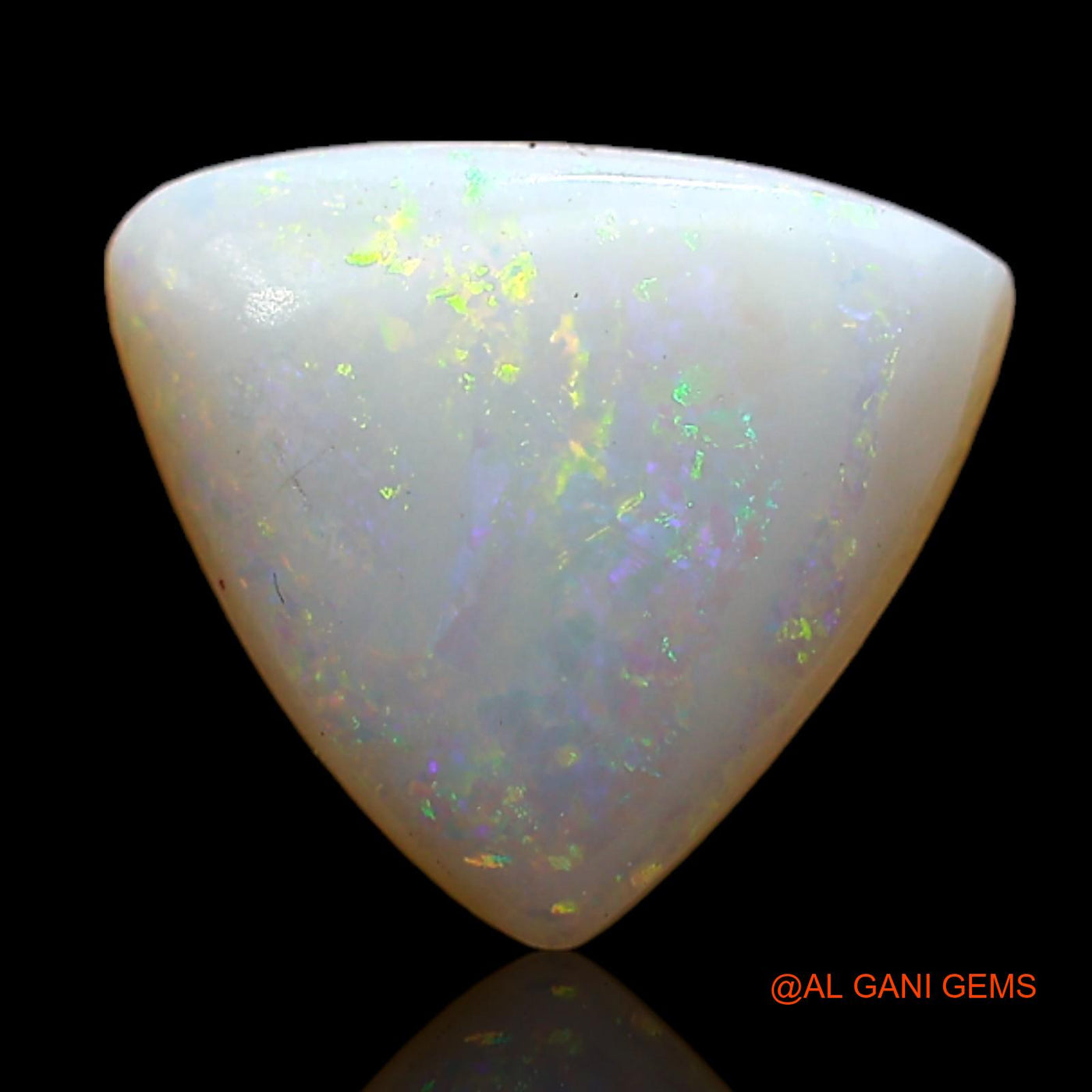 3.00 Cts Natural Australian Fire Opal Loose Gemstone Trillion Cabochon 11x11x4 mm AD-120