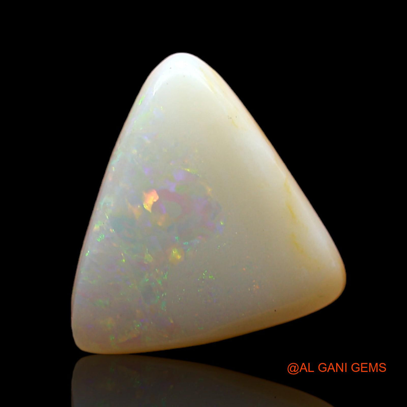 Natural Untreated Fire Opal Loose Gemstone Trillion Cabochon From Australia 3.00 Cts 12x10x4 mm AD-121