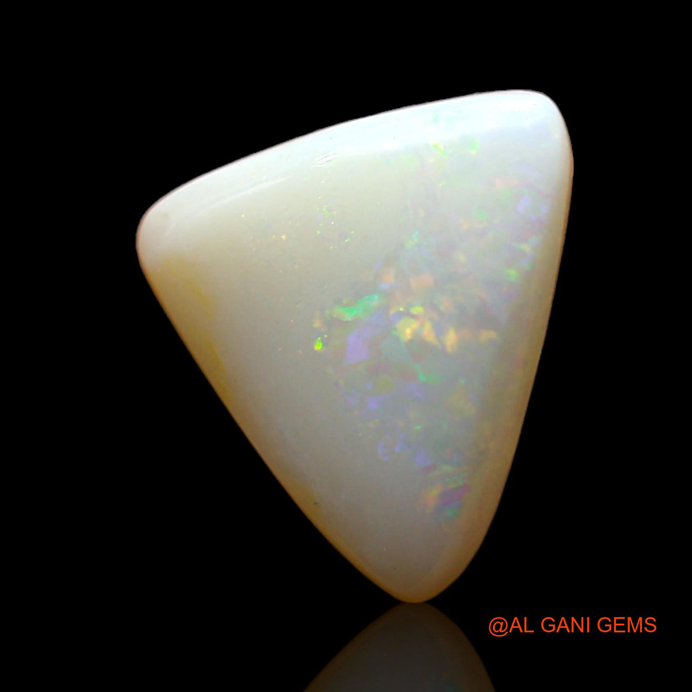 Natural Untreated Fire Opal Loose Gemstone Trillion Cabochon From Australia 3.00 Cts 12x10x4 mm AD-121