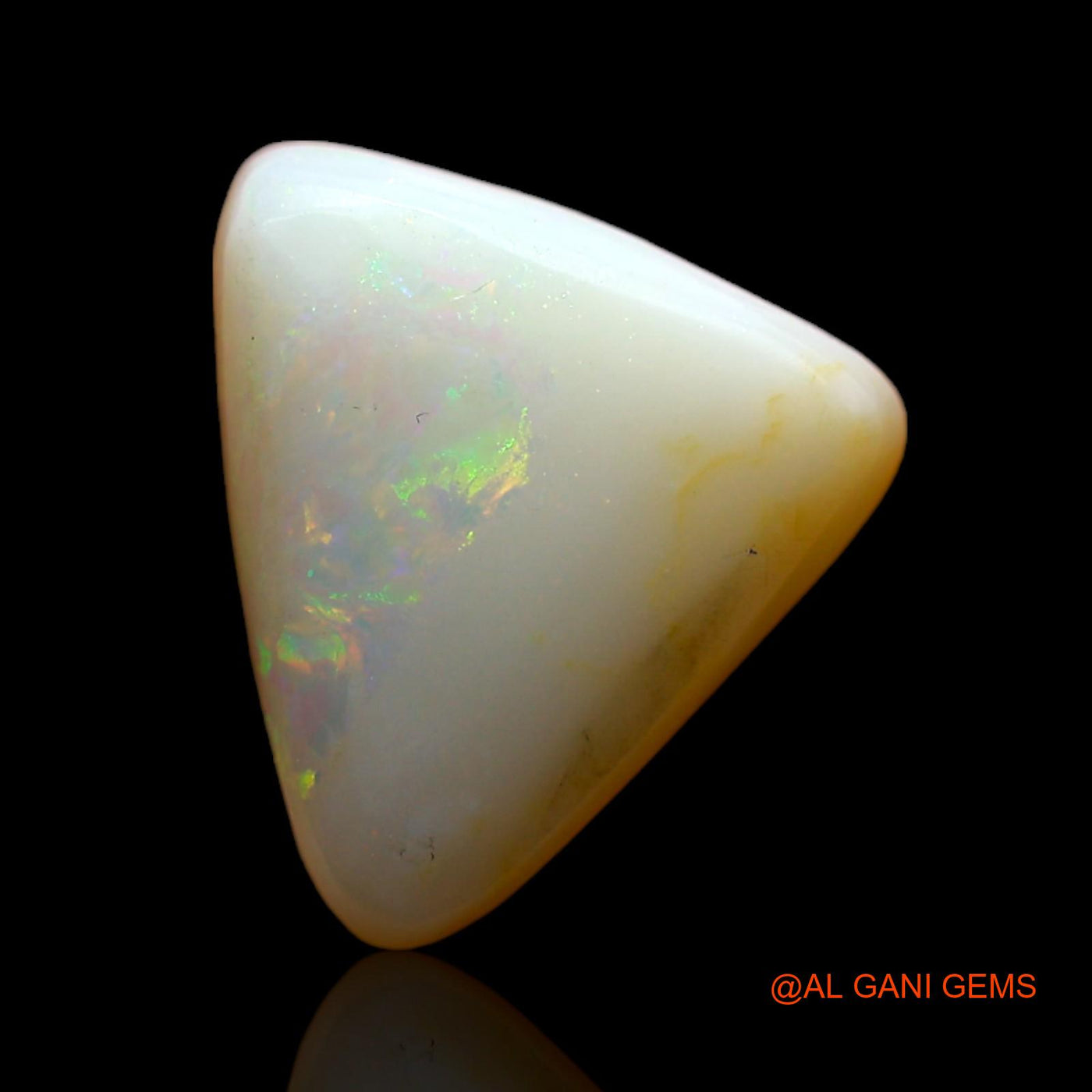 Natural Untreated Fire Opal Loose Gemstone Trillion Cabochon From Australia 3.00 Cts 12x10x4 mm AD-121