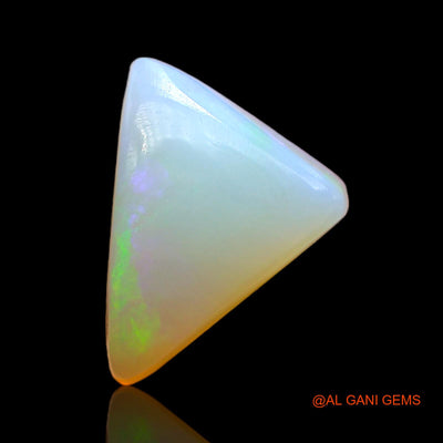 Natural Untreated Fire Opal Loose Gemstone Trillion Cabochon From Australia 4.00 Cts 12x10x6 mm AD-122