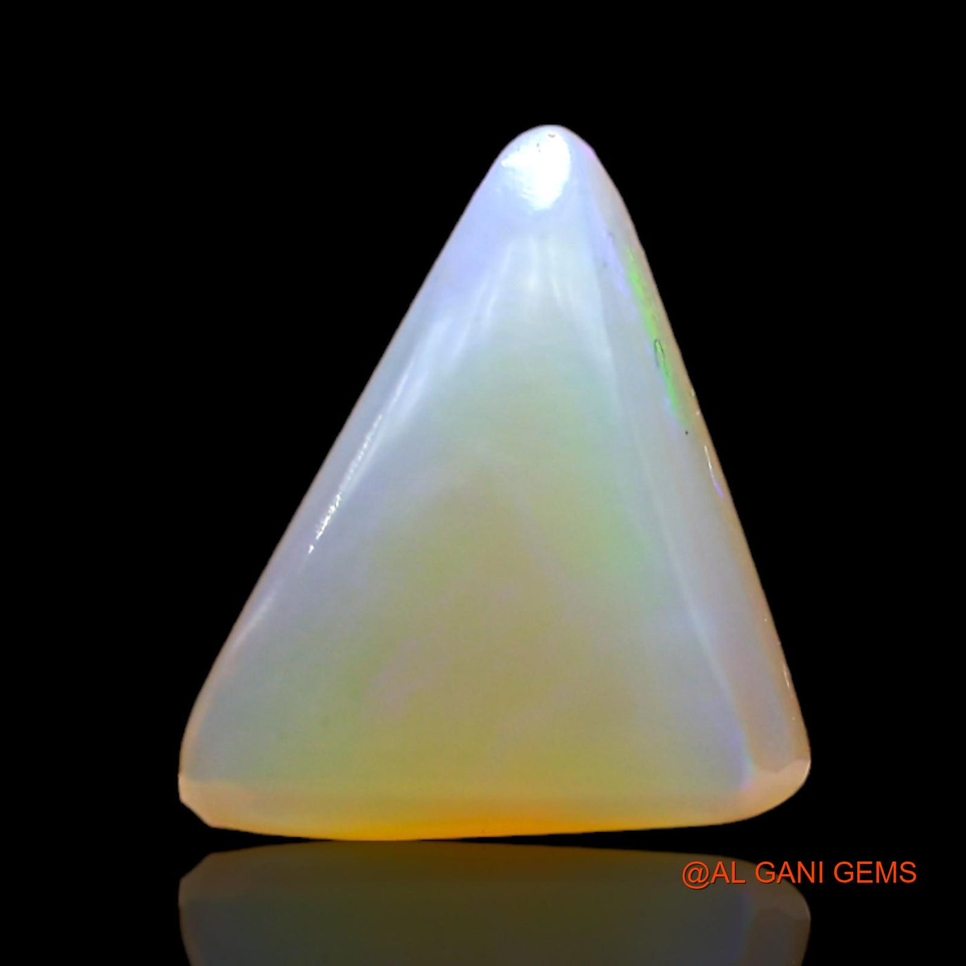 Natural Untreated Fire Opal Loose Gemstone Trillion Cabochon From Australia 4.00 Cts 12x10x6 mm AD-122