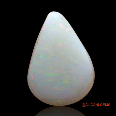 3.00 Cts Unheated Australian Fire Opal Loose Gemstone Pear Cabochon Natural 14x10x3 mm AD-126