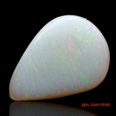 3.00 Cts Unheated Australian Fire Opal Loose Gemstone Pear Cabochon Natural 14x10x3 mm AD-126