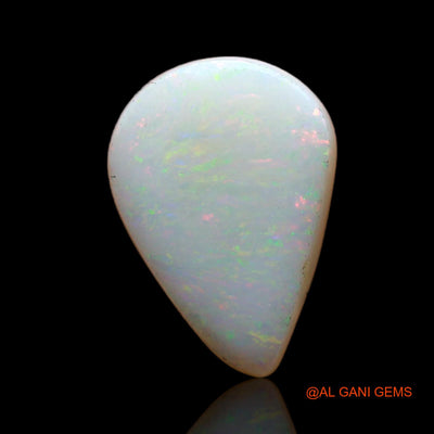 3.00 Cts Unheated Australian Fire Opal Loose Gemstone Pear Cabochon Natural 14x10x3 mm AD-126