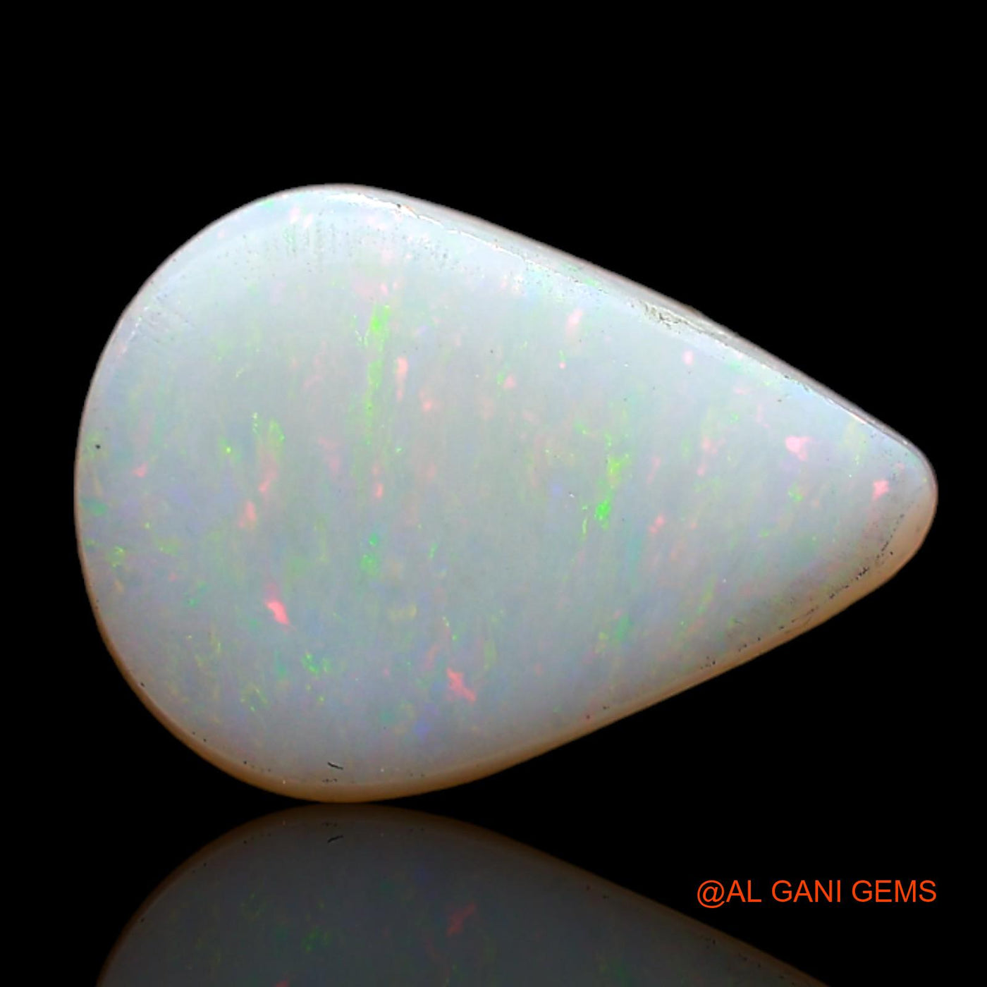 3.00 Cts Unheated Australian Fire Opal Loose Gemstone Pear Cabochon Natural 14x10x3 mm AD-126