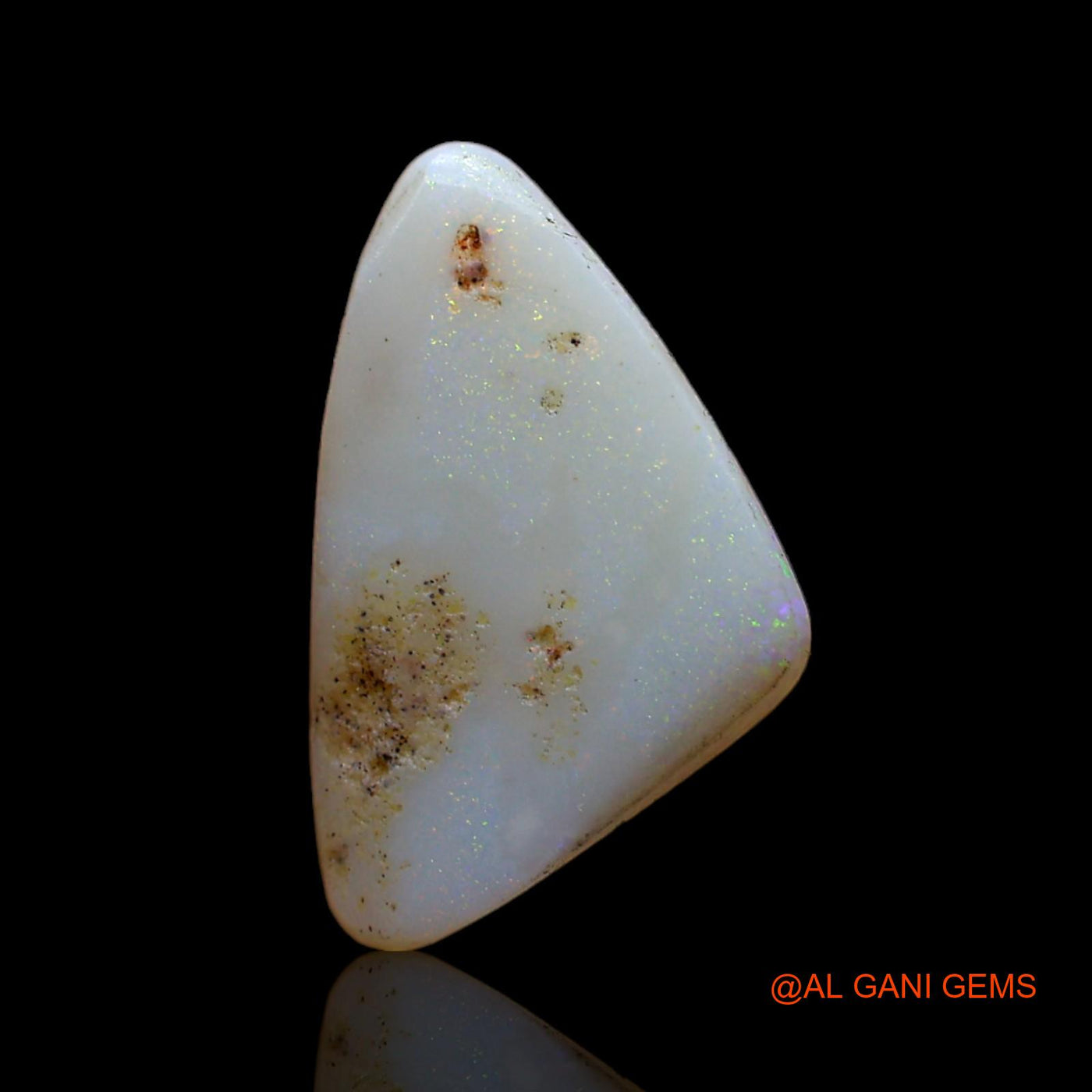 1.00 Cts Natural Australian Fire Opal Loose Gemstone Trillion Cabochon 14x8x2 mm AD-127