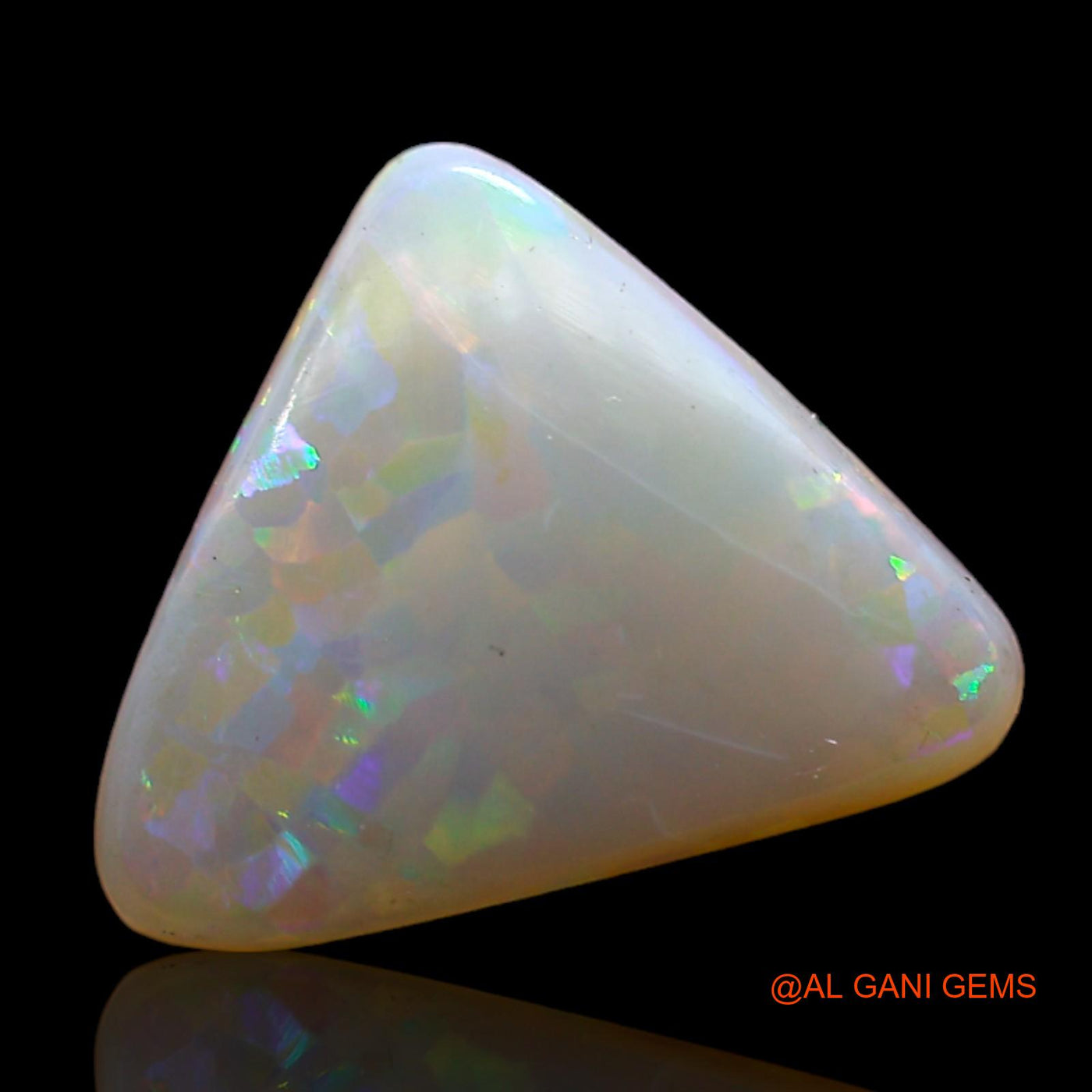 Natural Fire Opal Gemstone 2.00 Cts Loose Trillion Cabochon From Australia 11x10x3 mm AD-128
