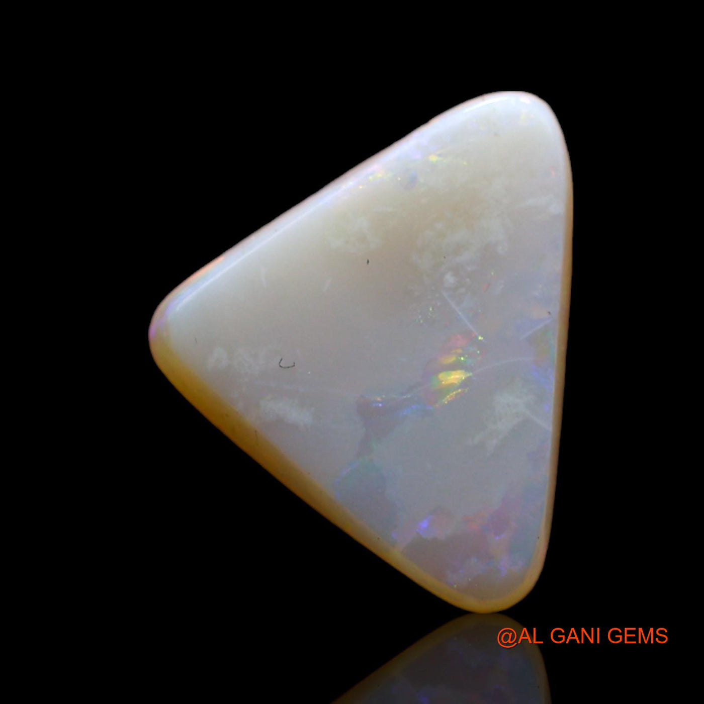 Natural Fire Opal Gemstone 2.00 Cts Loose Trillion Cabochon From Australia 11x10x3 mm AD-128