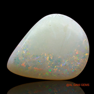 Natural Untreated Fire Opal Loose Gemstone Pear Cabochon From Australia 2.00 Cts 13x10x3 mm AD-129