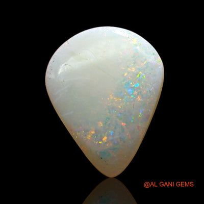 Natural Untreated Fire Opal Loose Gemstone Pear Cabochon From Australia 2.00 Cts 13x10x3 mm AD-129