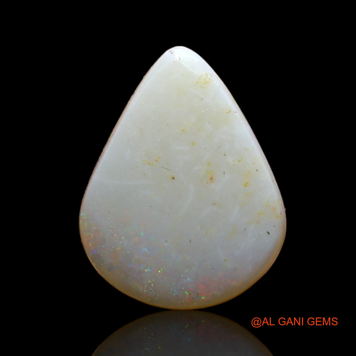 Natural Untreated Fire Opal Loose Gemstone Pear Cabochon From Australia 2.00 Cts 13x10x3 mm AD-129