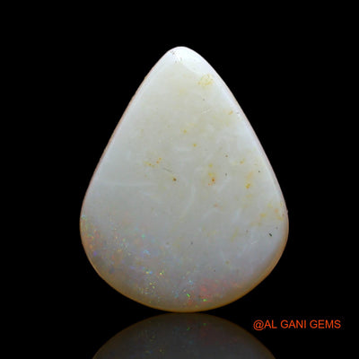 Natural Untreated Fire Opal Loose Gemstone Pear Cabochon From Australia 2.00 Cts 13x10x3 mm AD-129