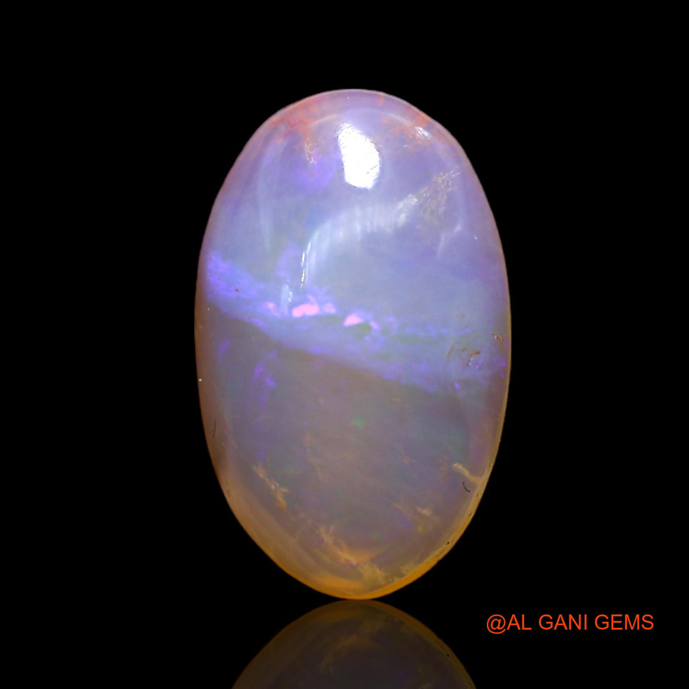3.00 Cts Unheated Australian Fire Opal Loose Gemstone Oval Cabochon Natural 14x9x4 mm AD-133