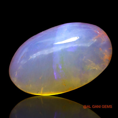 3.00 Cts Unheated Australian Fire Opal Loose Gemstone Oval Cabochon Natural 14x9x4 mm AD-133