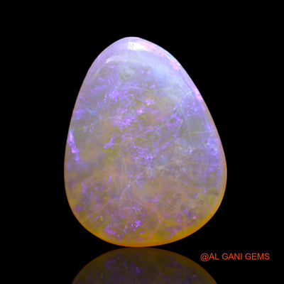 Natural Untreated Fire Opal Loose Gemstone Pear Cabochon From Australia 3.00 Cts 13x10x3 mm AD-134