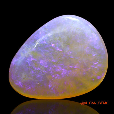 Natural Untreated Fire Opal Loose Gemstone Pear Cabochon From Australia 3.00 Cts 13x10x3 mm AD-134