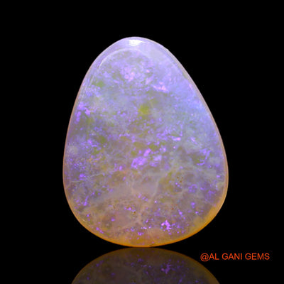 Natural Untreated Fire Opal Loose Gemstone Pear Cabochon From Australia 3.00 Cts 13x10x3 mm AD-134