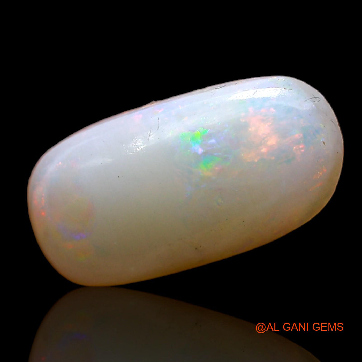 Natural Fire Opal Gemstone 2.00 Cts Loose Oval Cabochon From Australia 15x7x3 mm AD-136