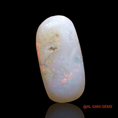 Natural Fire Opal Gemstone 2.00 Cts Loose Oval Cabochon From Australia 15x7x3 mm AD-136