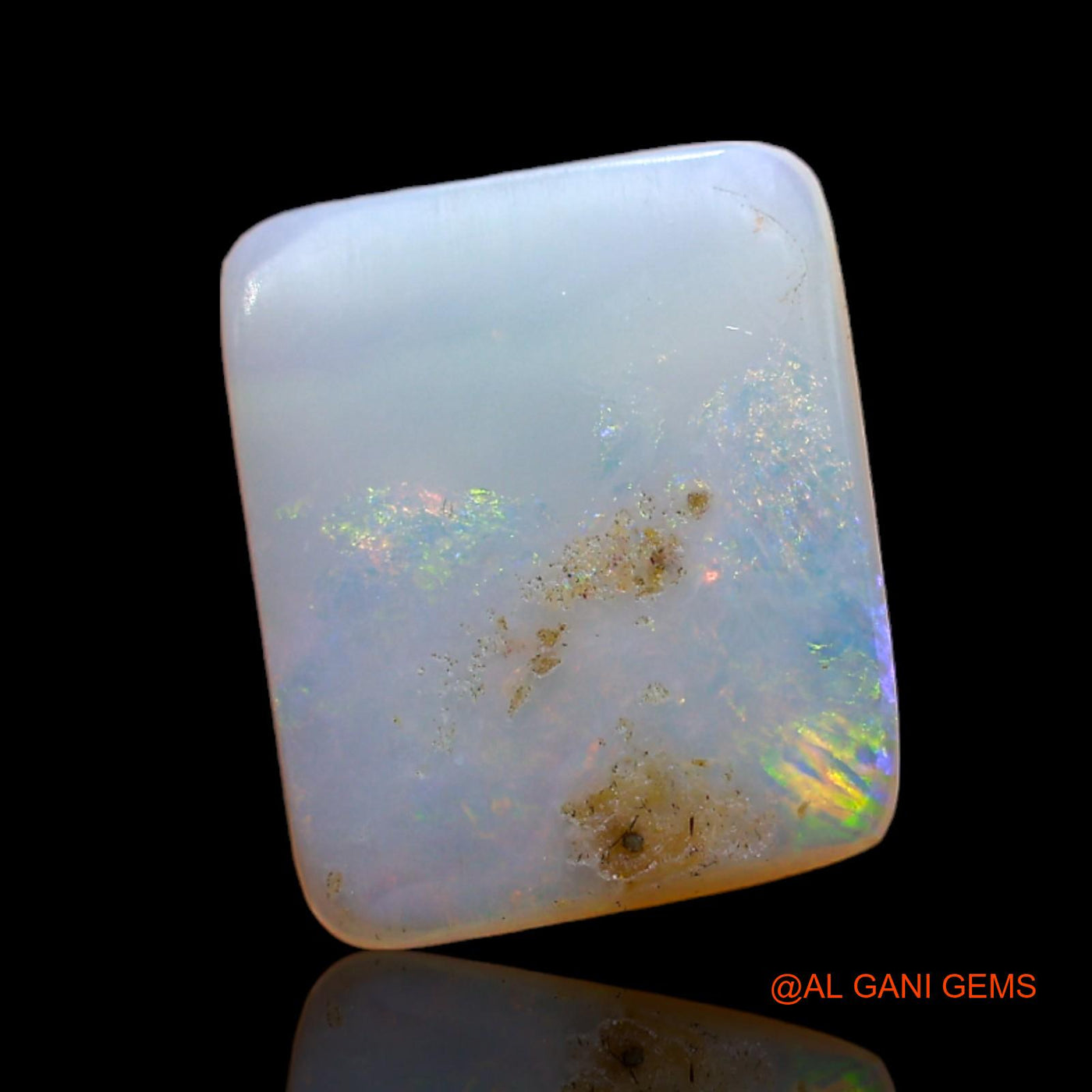 2.00 Cts Natural Australian Fire Opal Loose Gemstone Square Cabochon 12x10x2 mm AD-137