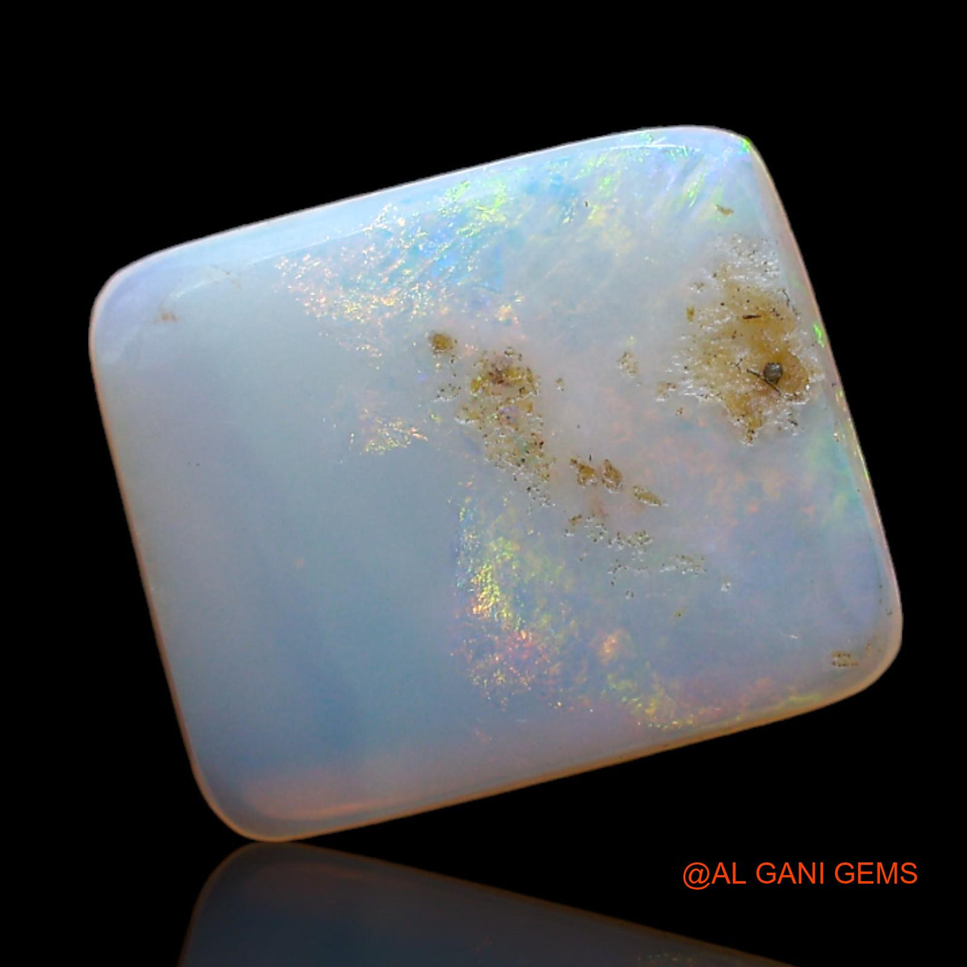 2.00 Cts Natural Australian Fire Opal Loose Gemstone Square Cabochon 12x10x2 mm AD-137