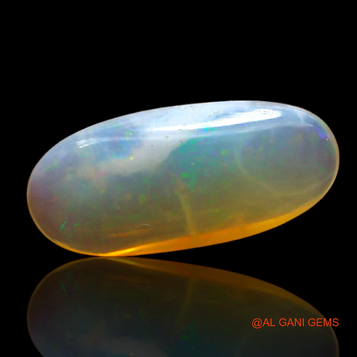 4.00 Cts Natural Australian Fire Opal Loose Gemstone Oval Cabochon 19x8x4 mm AD-13
