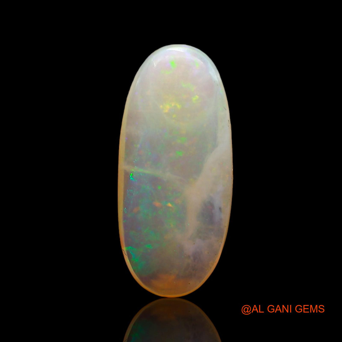4.00 Cts Natural Australian Fire Opal Loose Gemstone Oval Cabochon 19x8x4 mm AD-13