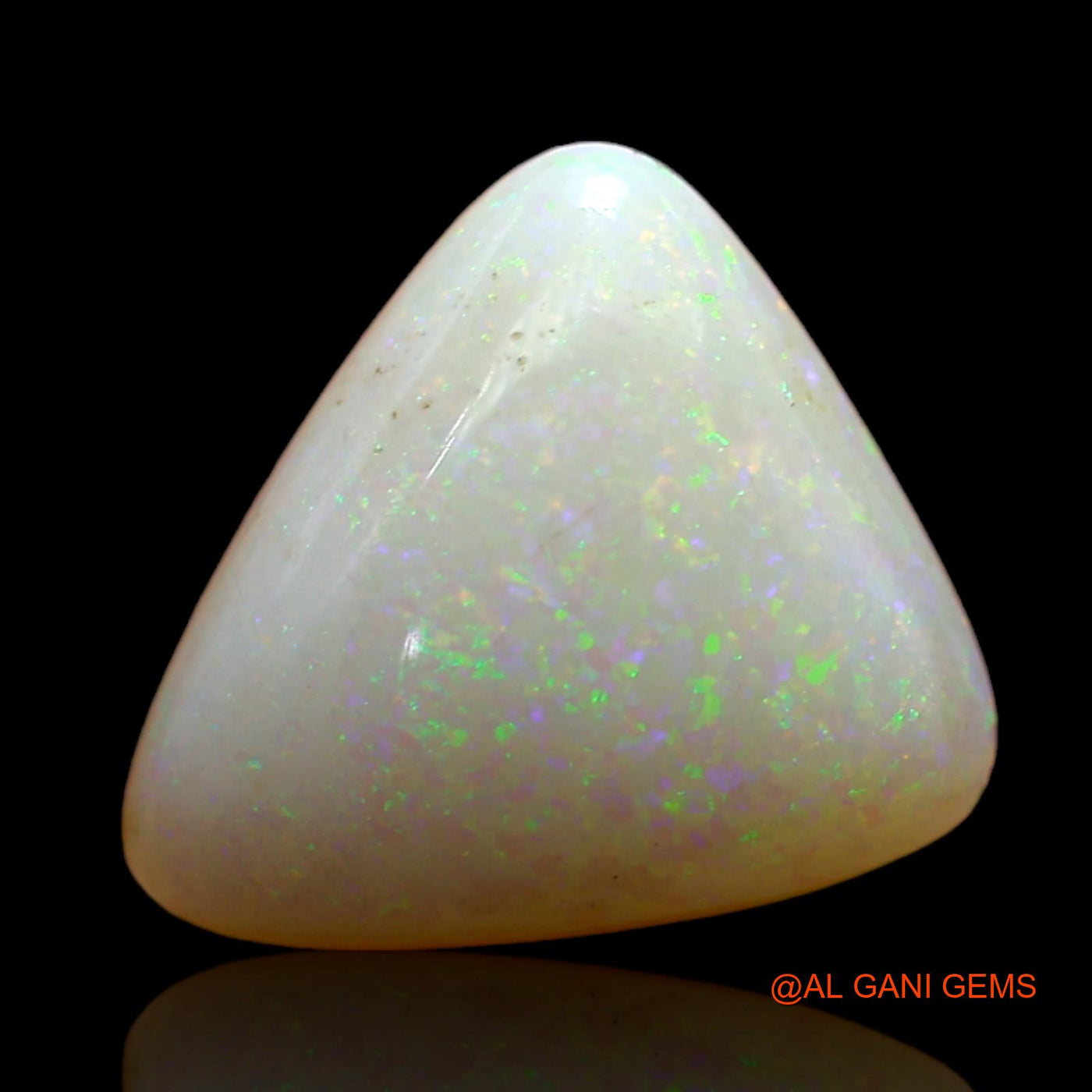 Natural Untreated Fire Opal Loose Gemstone Trillion Cabochon From Australia 3.00 Cts 11x10x5 mm AD-148