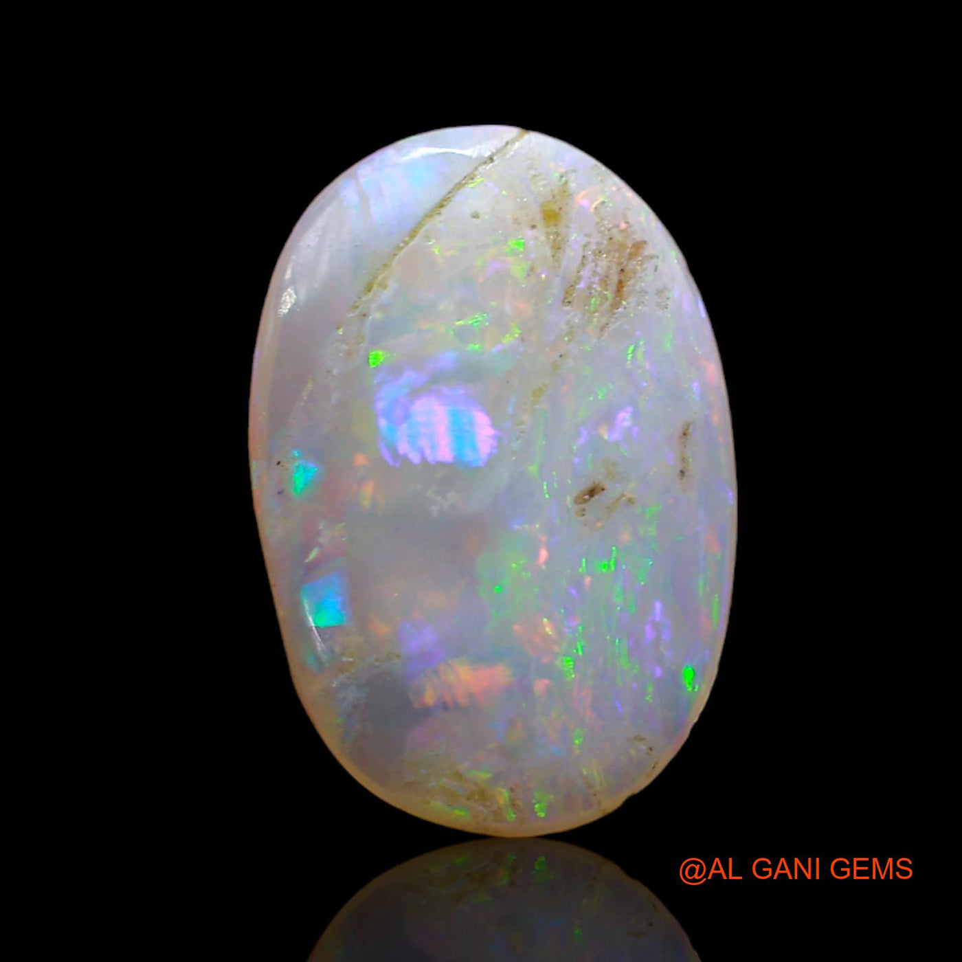 2.00 Cts Unheated Australian Fire Opal Loose Gemstone Oval Cabochon Natural 13x9x2 mm AD-149