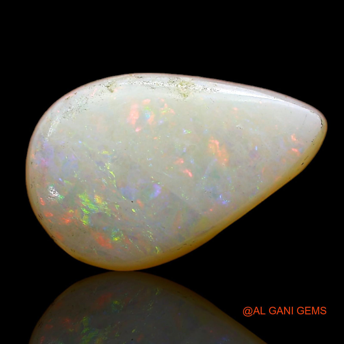 Natural Fire Opal Gemstone 3.00 Cts Loose Pear Cabochon From Australia 14x9x4 mm AD-153