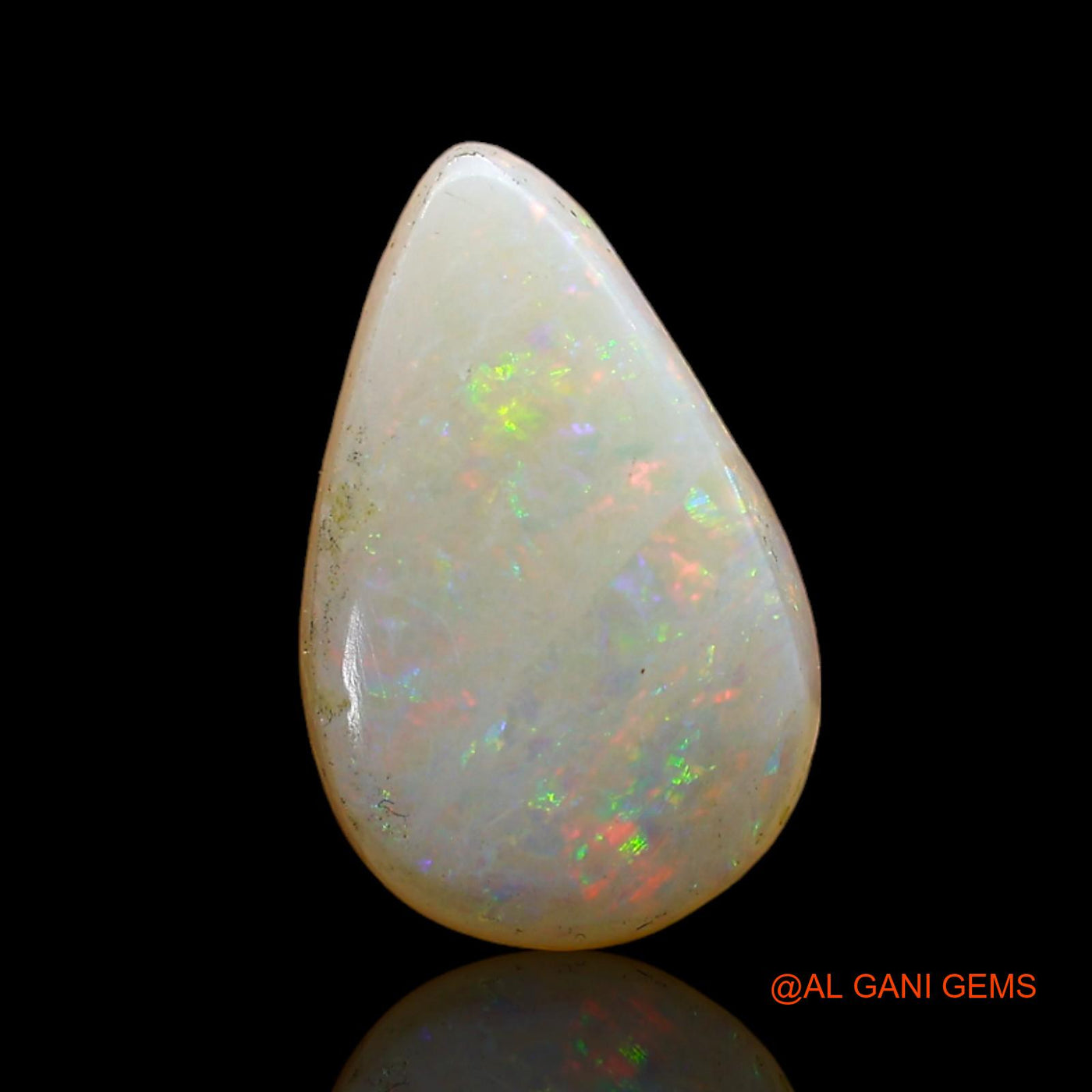 Natural Fire Opal Gemstone 3.00 Cts Loose Pear Cabochon From Australia 14x9x4 mm AD-153