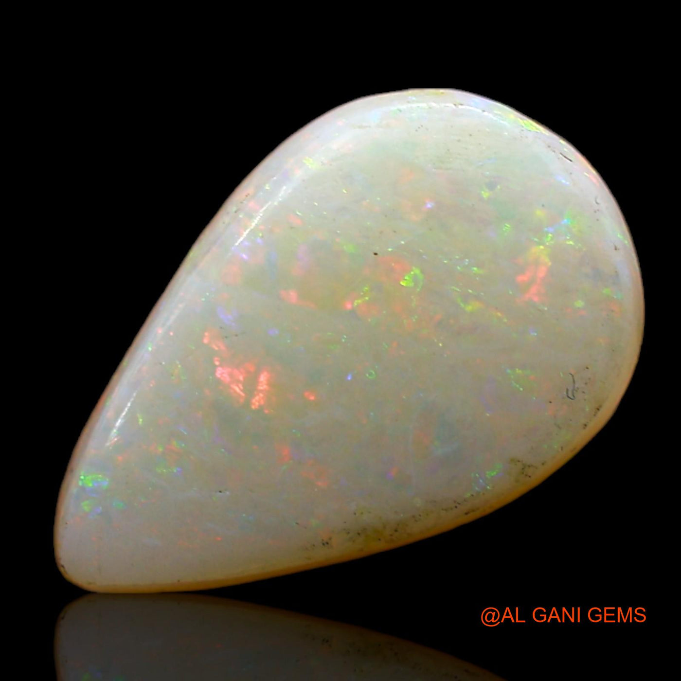 Natural Fire Opal Gemstone 3.00 Cts Loose Pear Cabochon From Australia 14x9x4 mm AD-153