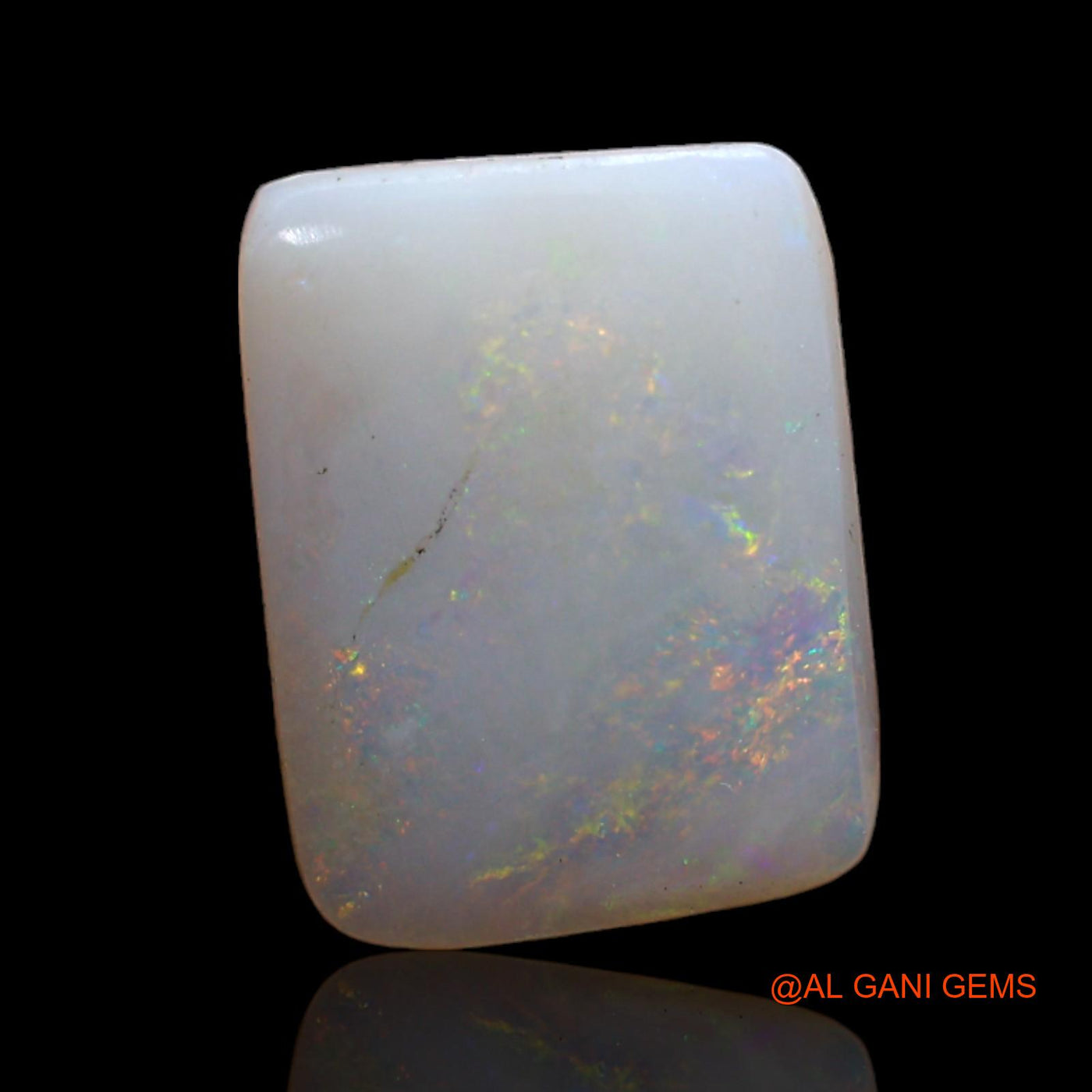 Natural Fire Opal Gemstone 2.00 Cts Loose Square Cabochon From Australia 11x9x2 mm AD-154