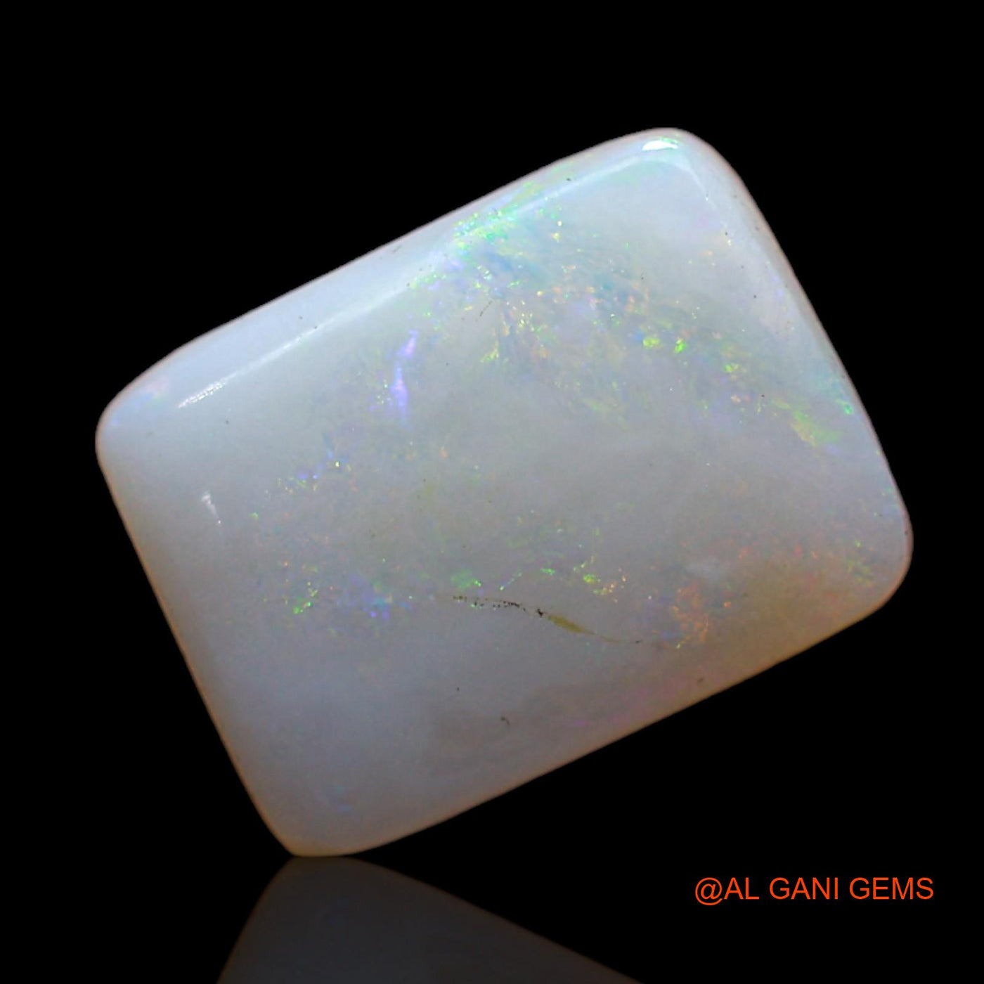 Natural Fire Opal Gemstone 2.00 Cts Loose Square Cabochon From Australia 11x9x2 mm AD-154