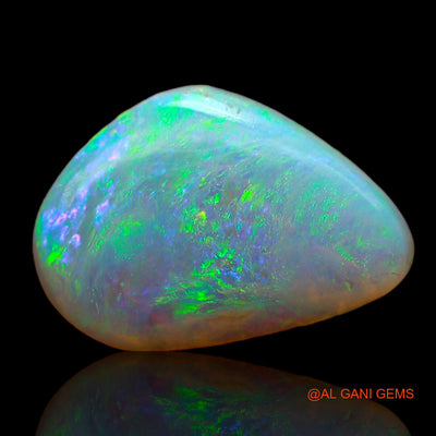 Natural Untreated Fire Opal Loose Gemstone Fancy Cabochon From Australia 1.00 Cts 13x9x2 mm AD-156