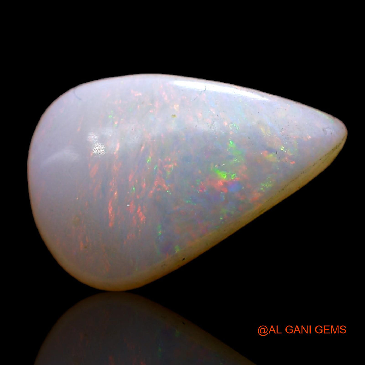 2.00 Cts Natural Australian Fire Opal Loose Gemstone Pear Cabochon 13x8x3 mm AD-160