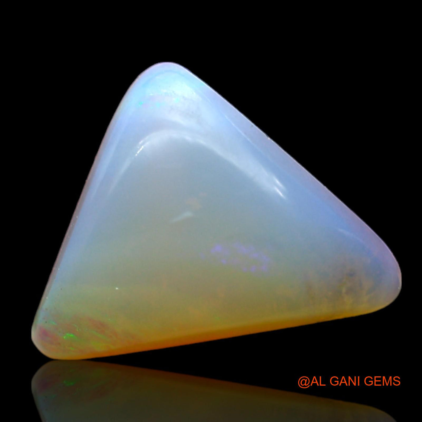 Natural Fire Opal Gemstone 3.00 Cts Loose Trillion Cabochon From Australia 13x9x4 mm AD-161