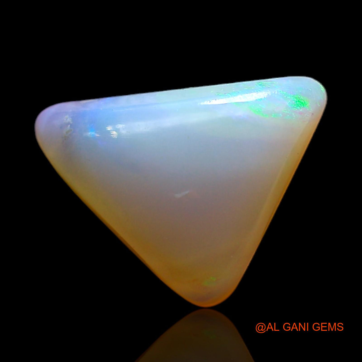 Natural Fire Opal Gemstone 3.00 Cts Loose Trillion Cabochon From Australia 13x9x4 mm AD-161