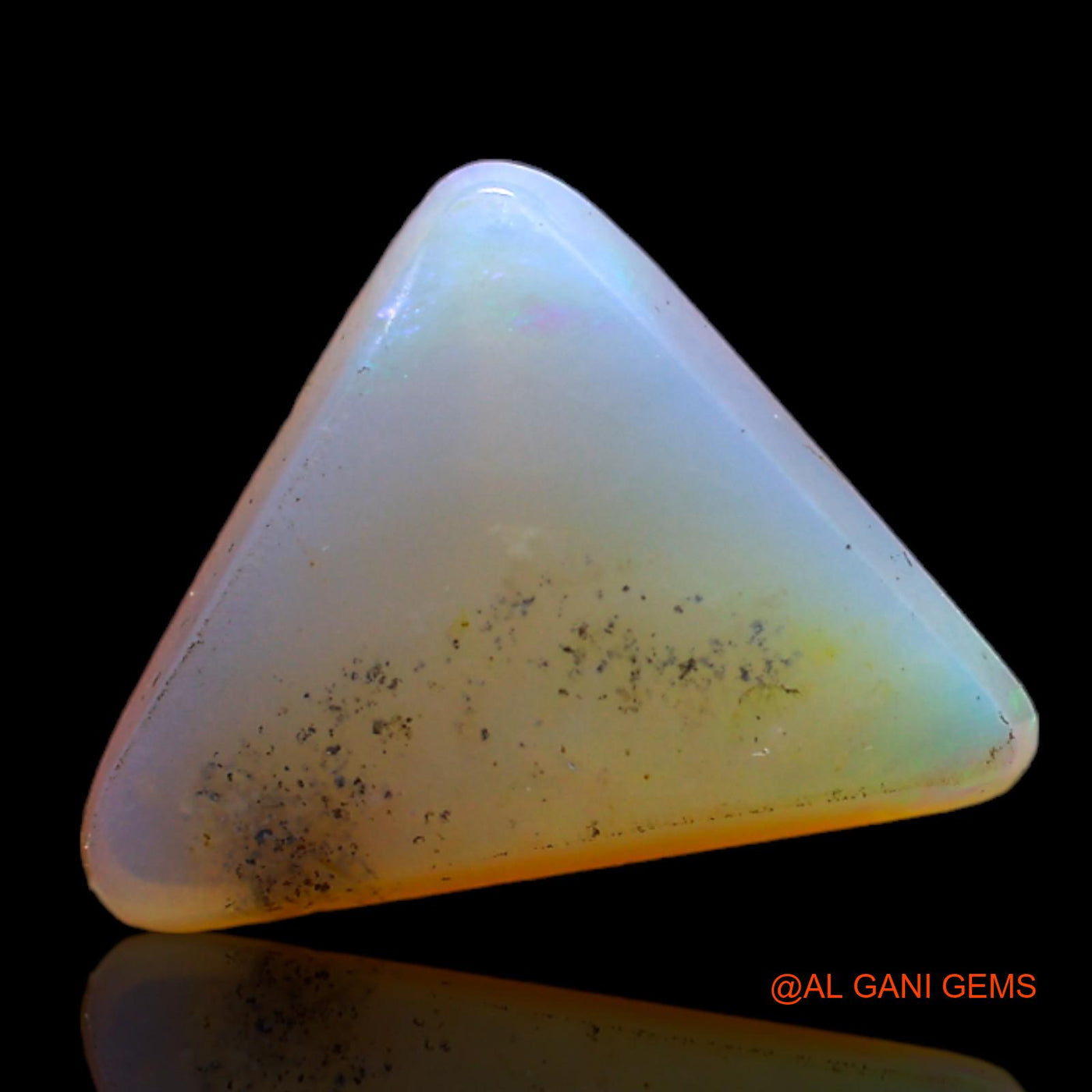 Natural Fire Opal Gemstone 3.00 Cts Loose Trillion Cabochon From Australia 13x9x4 mm AD-161