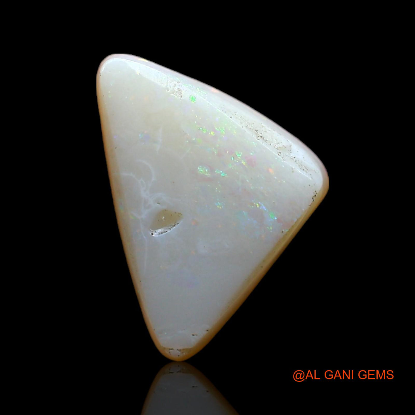 3.00 Cts Unheated Australian Fire Opal Loose Gemstone Trillion Cabochon Natural 13x9x4 mm AD-166